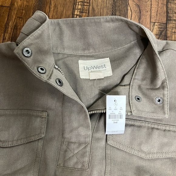 Upwest Cropped Ecohemp Twill Jacket Taupe Tan Hemp and recycled polyester small - Picture 6 of 16